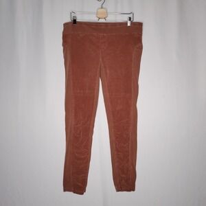 XCVI Wearables Corduroy Pants Large Rust Pullon‎ Stretch Ruched Skinny Mixed